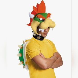 Adult Bowser Costume Kit - Headpiece With Inflatable Shell